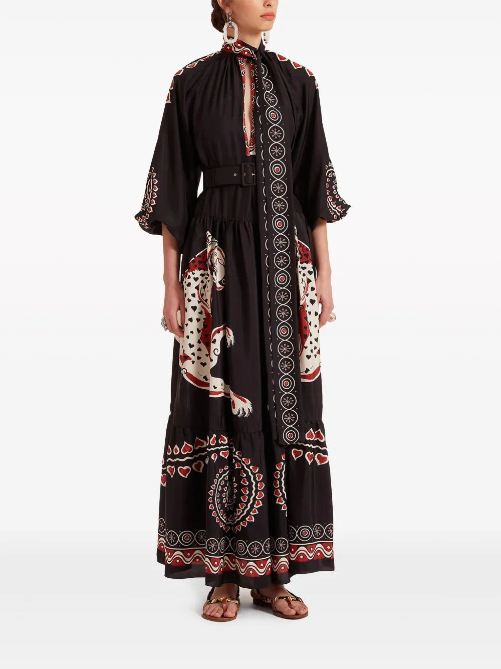Athena Animal-Print Silk Dress