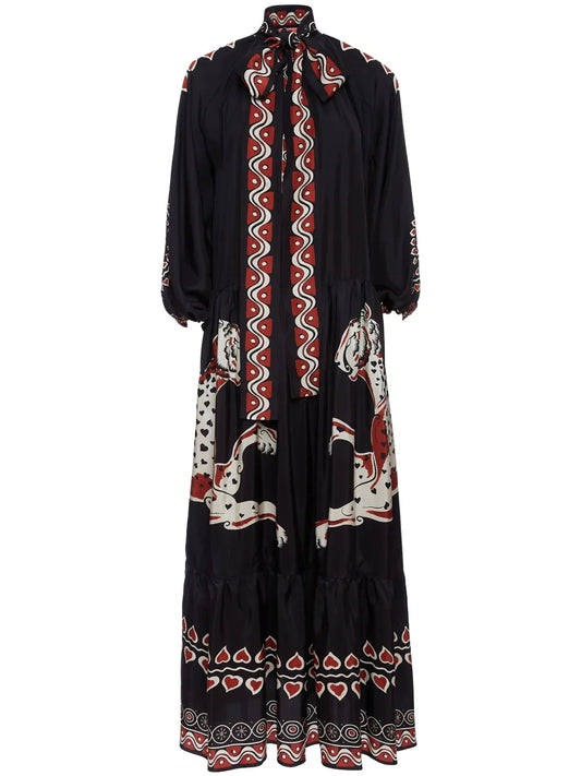 Athena Animal-Print Silk Dress