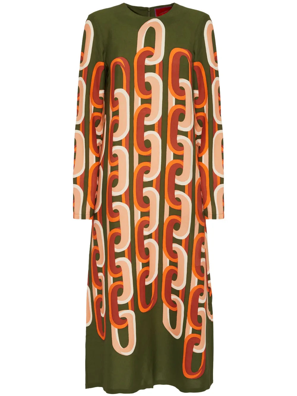 Swing Chain-Link Print Middi Dress