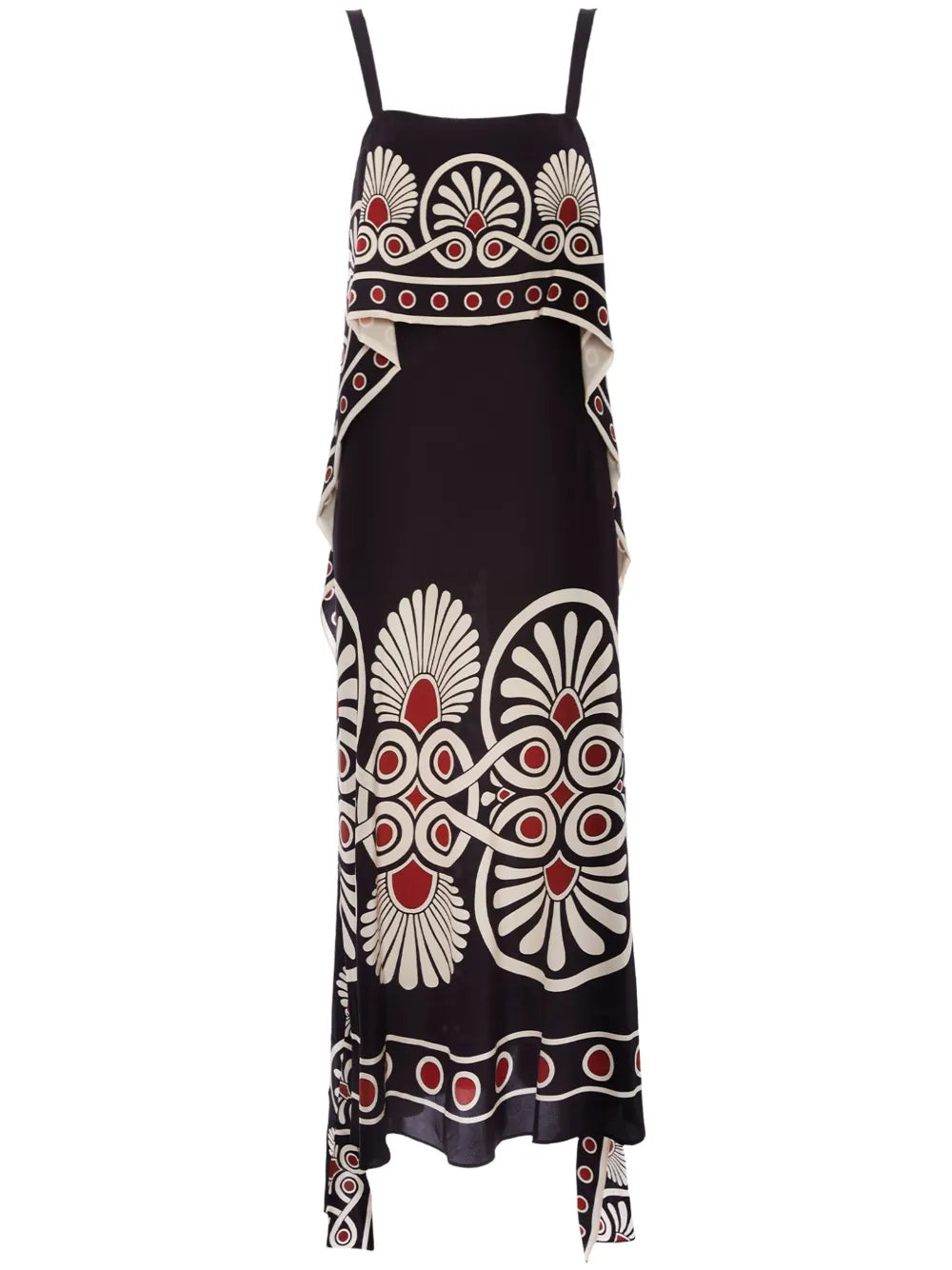 Slip-Around Geometric-Print Dress