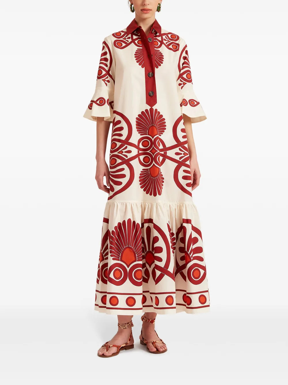 Artemic Geometric-Print Cotton Dress