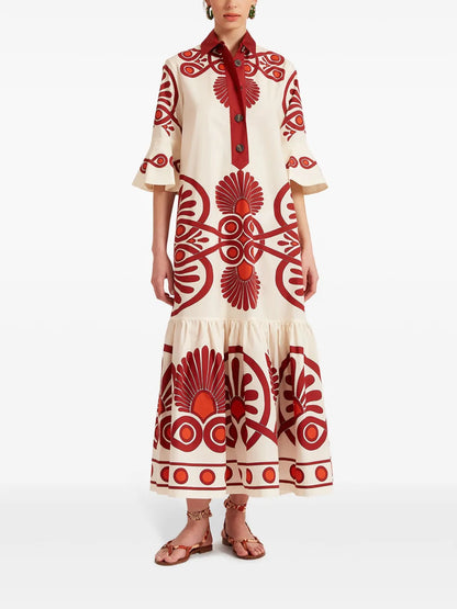 Artemic Geometric-Print Cotton Dress