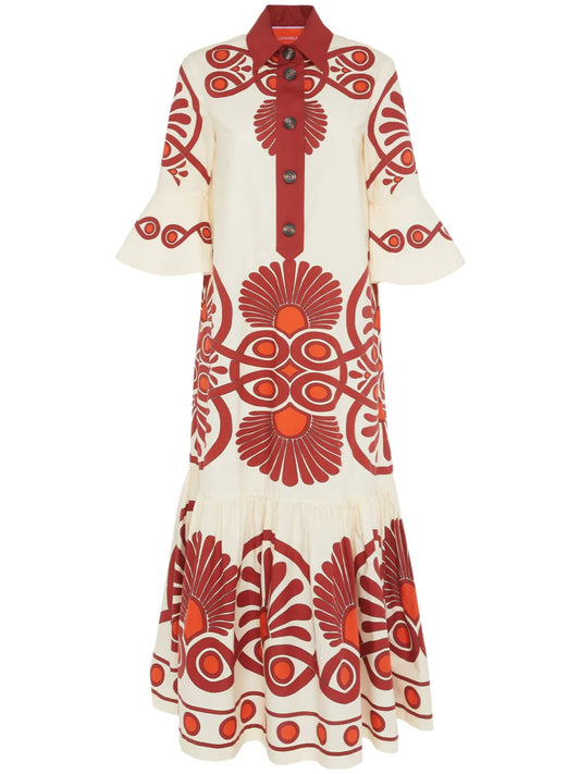 Artemic Geometric-Print Cotton Dress