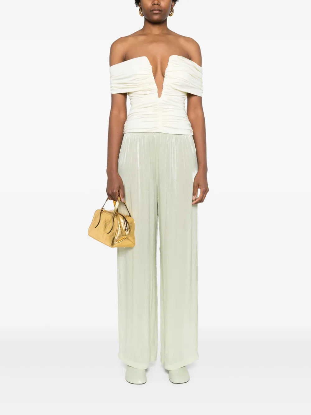 Georgette Straight-Leg Trousers