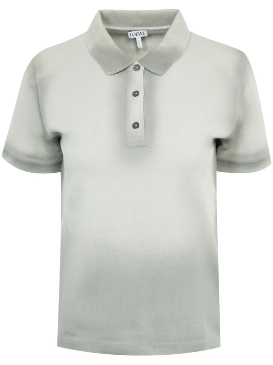 Faded-Effect Short-Sleeve Polo Shirt