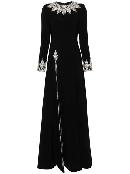 Crystal-Embellished Maxi Dress