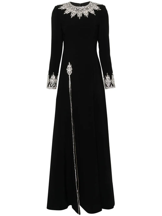 Crystal-Embellished Maxi Dress