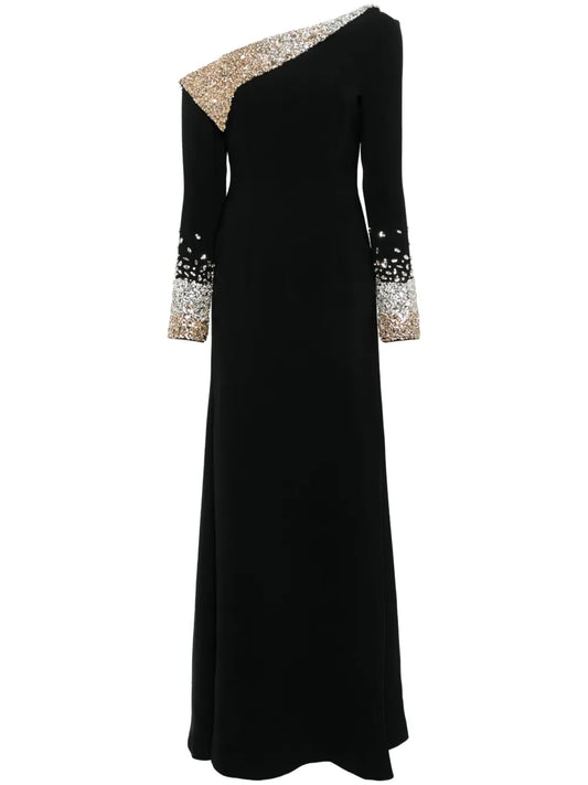 Crystal-Embellished Maxi Dress