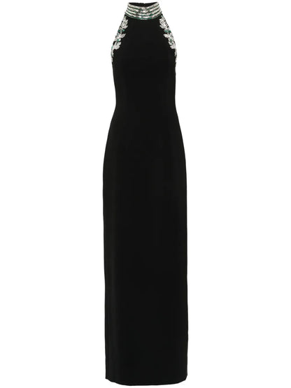 Crystal-Embellished Maxi Dress