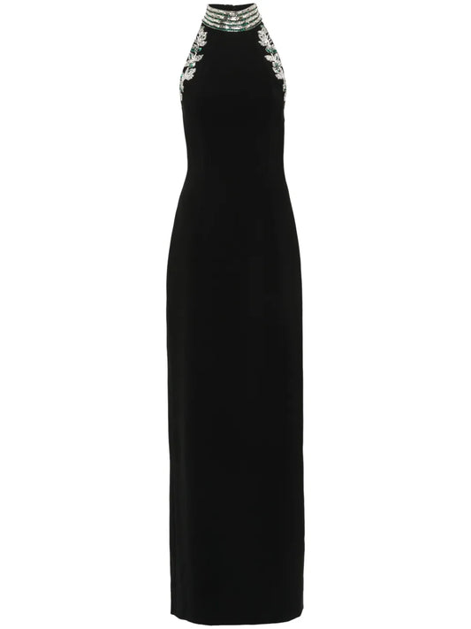 Crystal-Embellished Maxi Dress