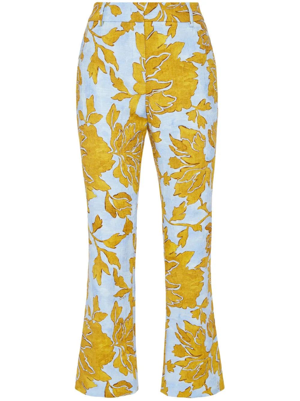 24/7 Floral-Print Cropped Trousers