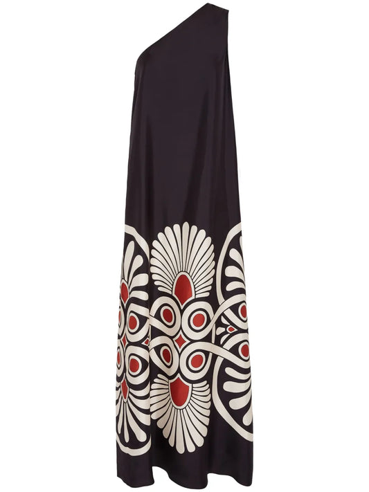Roy Geometric-Print Silk Dress