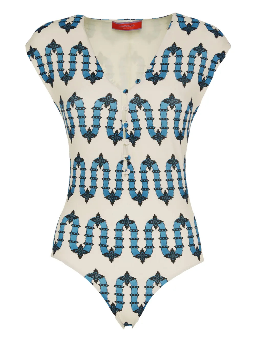 Geometric-Print Bathing Suit
