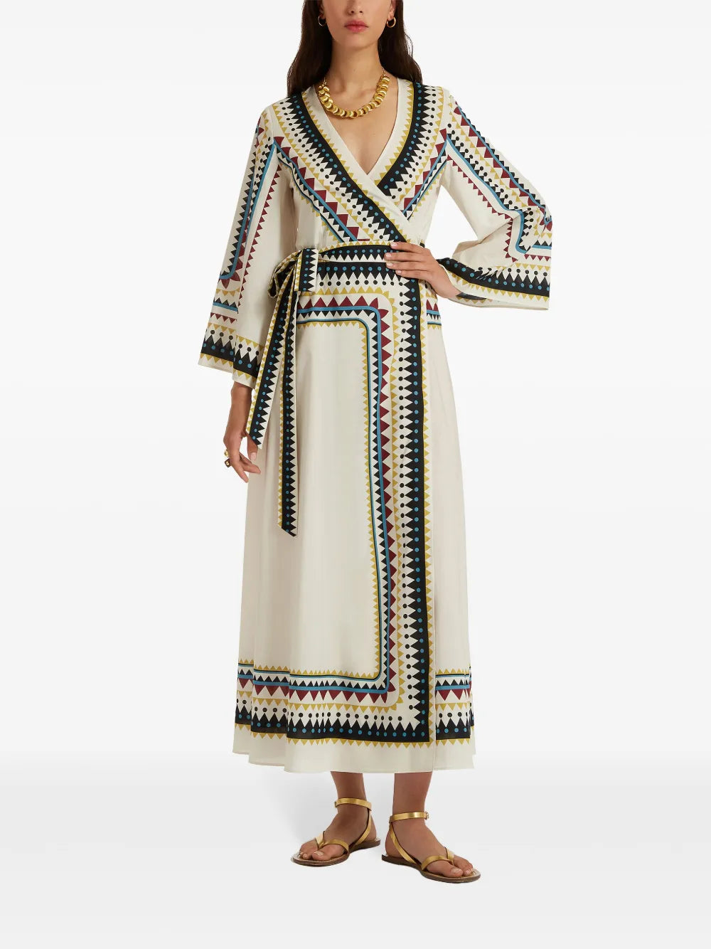 Cotton Maxi Wrap Dress