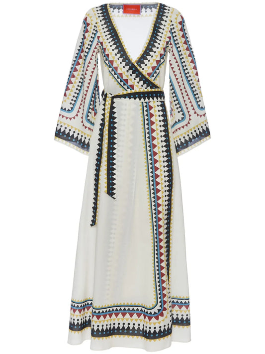 Cotton Maxi Wrap Dress