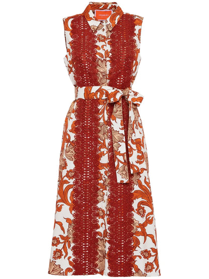 Tootsie Lace-Panelling Midi Dress