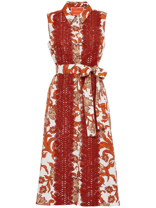 Tootsie Lace-Panelling Midi Dress