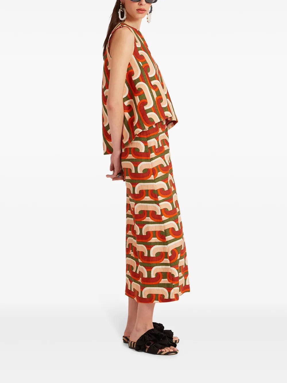 Prometheus-Print A-Line Skirt