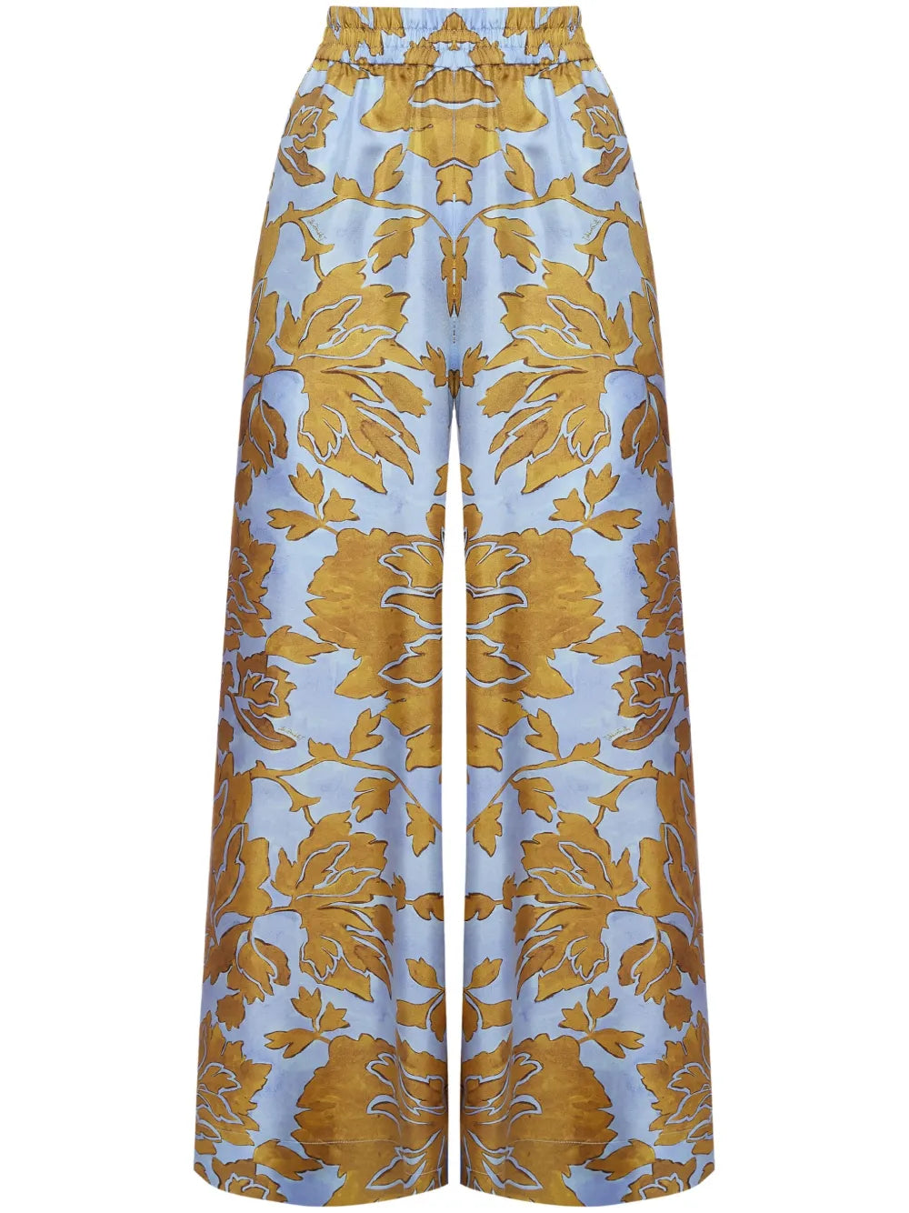 Floral-Print Silk Palazzo Pants