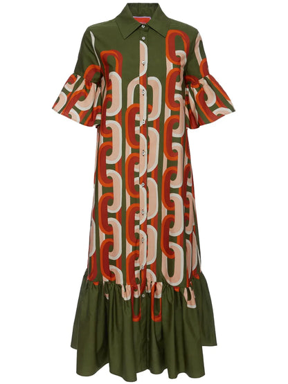 Choux Chain-Link Print Dress