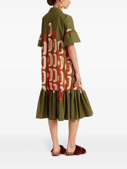 Choux Chain-Link Print Dress