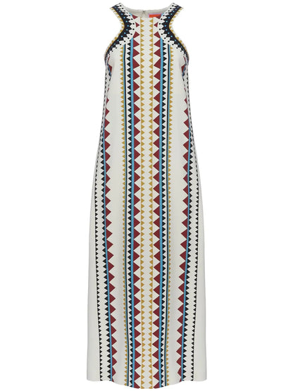 Geometric-Print Maxi Skirt