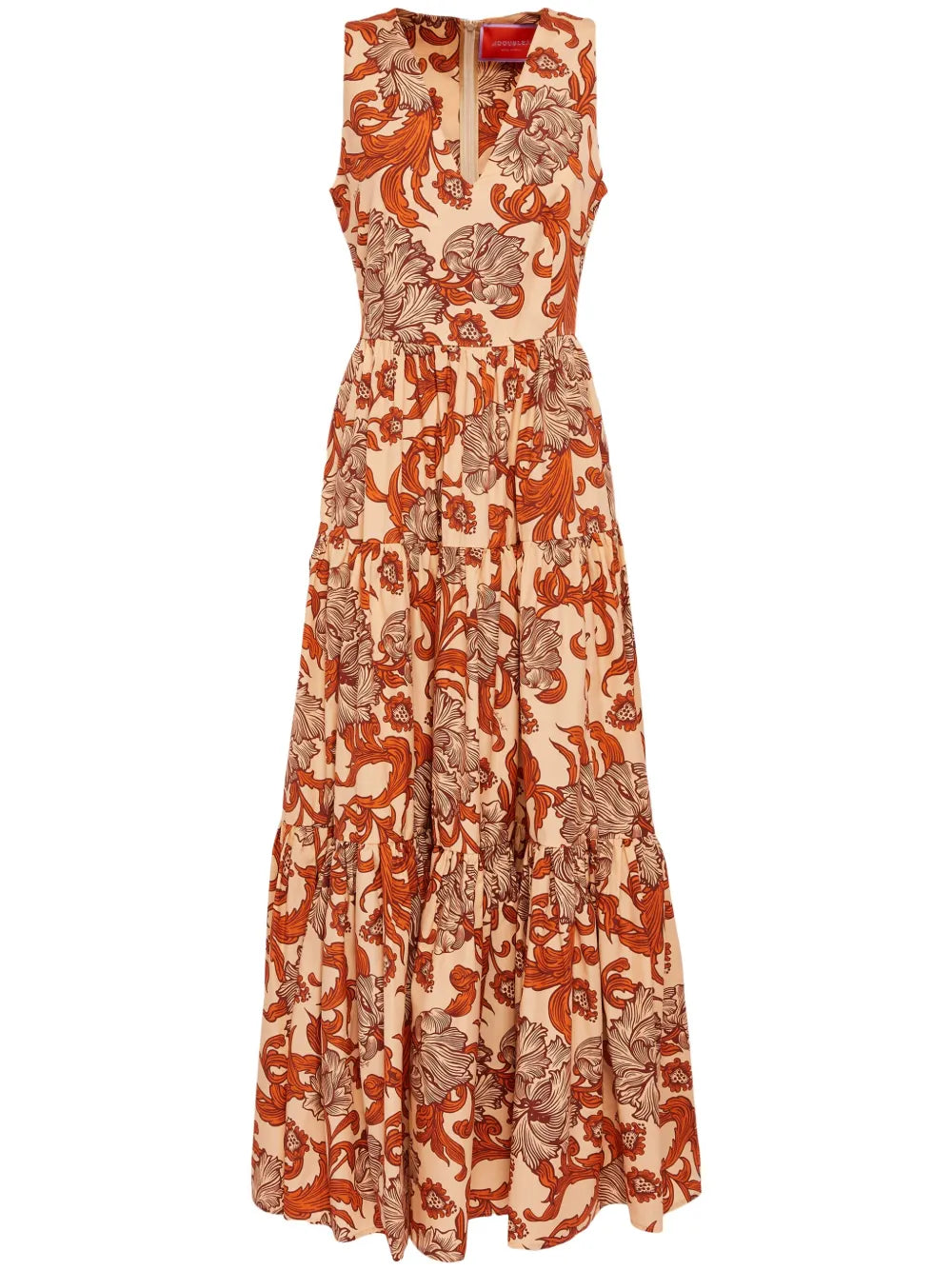 Big Botanical-Print Poplin Dress