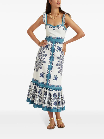 Gingerbread Cotton Midi Dress