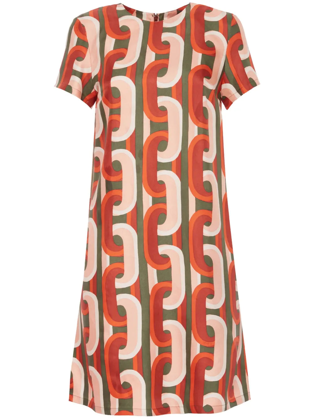 Swing Chain-Link Print Mini Dress