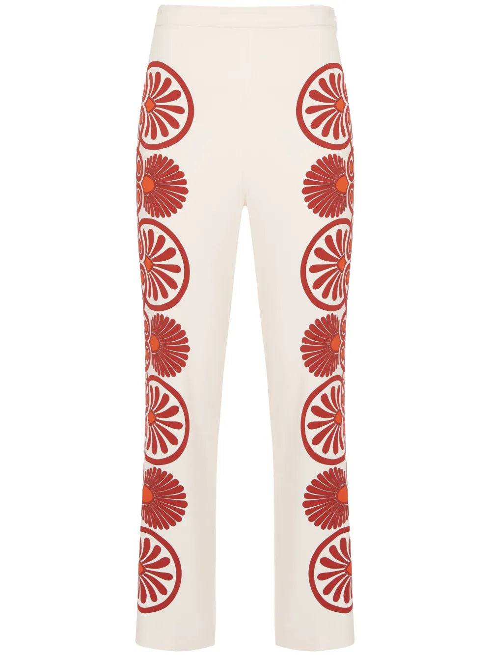Medallion-Print Cropped Trousers