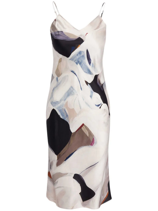The Roopal Abstract-Print Midi Dress