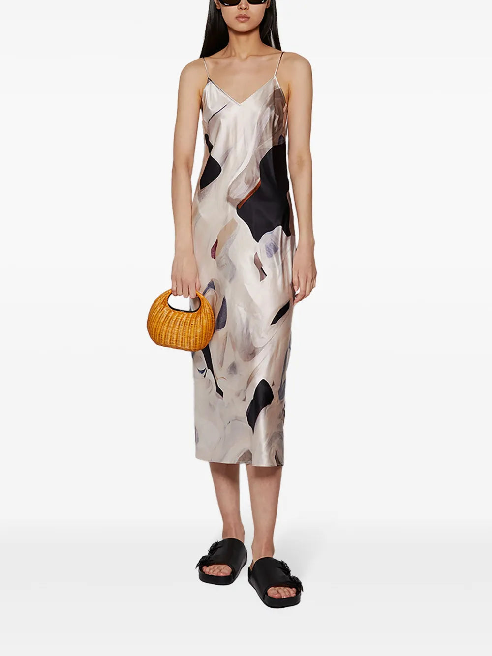 The Roopal Abstract-Print Midi Dress