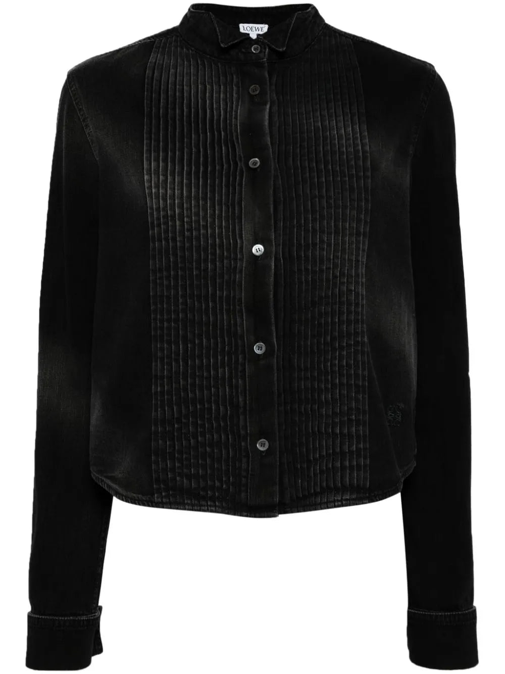 Pleated Denim Shirt