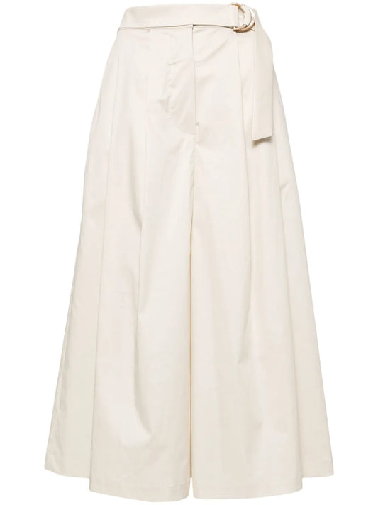 Cropped Wide-Leg Trousers