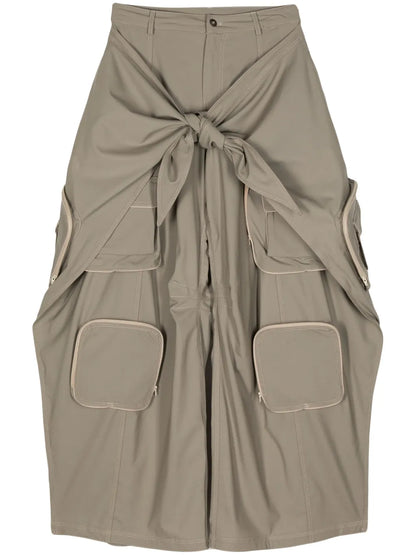 Knotted Wide-Leg Trousers