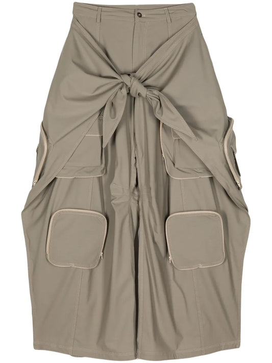 Knotted Wide-Leg Trousers