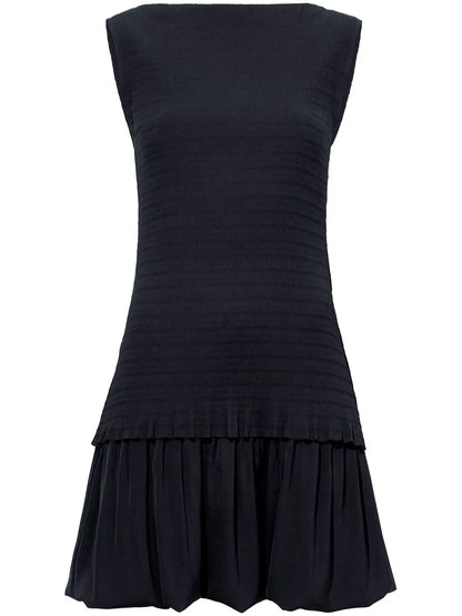 Layered Seersucker Mini Dress