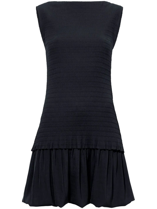 Layered Seersucker Mini Dress