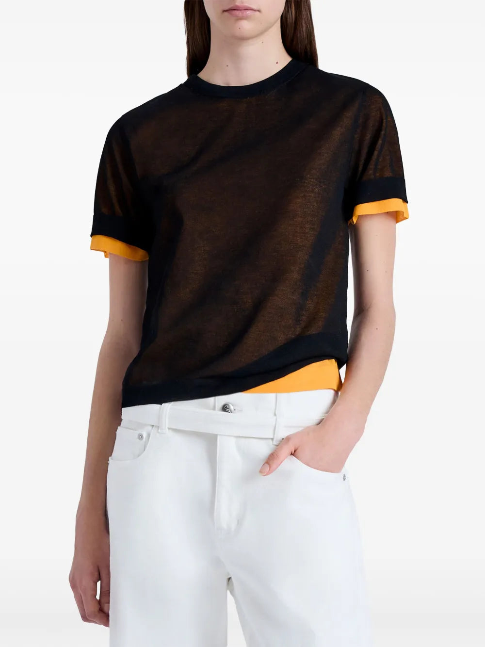 Powell Sheer-Knit Layered Top