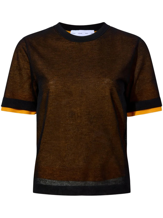 Powell Sheer-Knit Layered Top