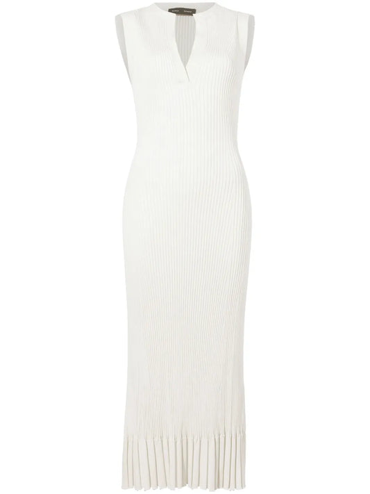 Ribbed-Knit Silk-Blend Dress