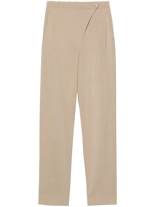 Overlapping-Panel Tapered Trousers