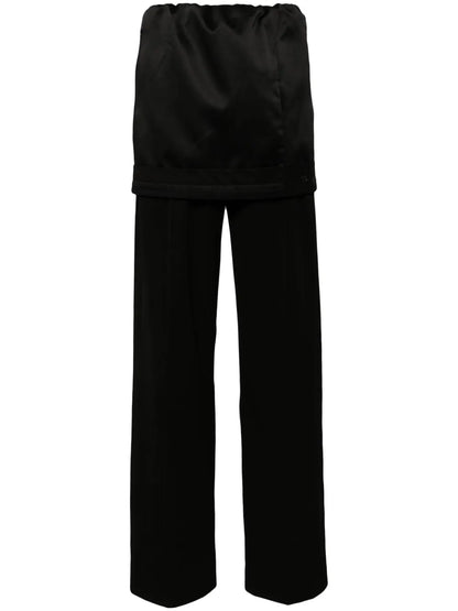 Layered Wool Track Pants