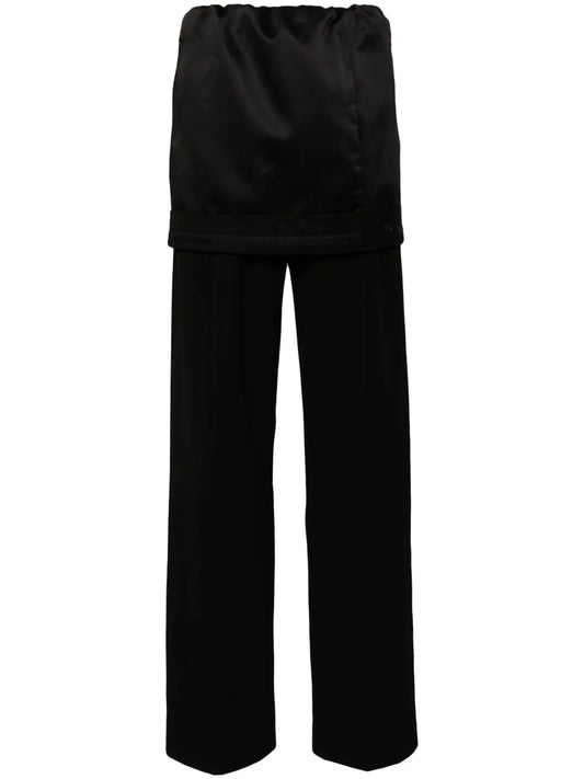 Layered Wool Track Pants