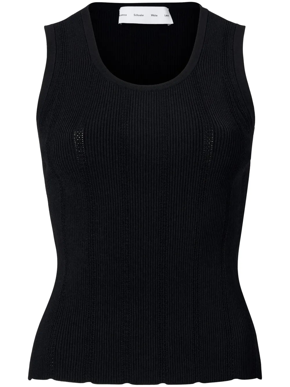 Perry Compact Pointelle Rib Knitted Top