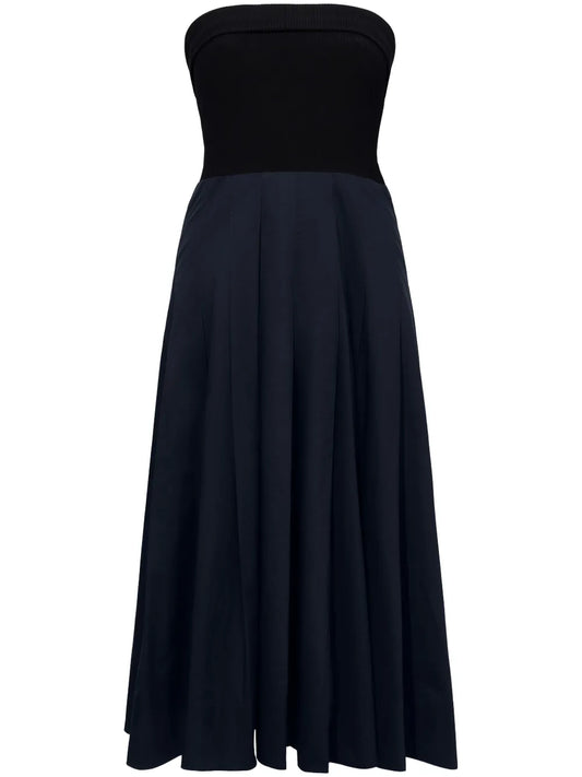 Strapless Cotton Midi Dress
