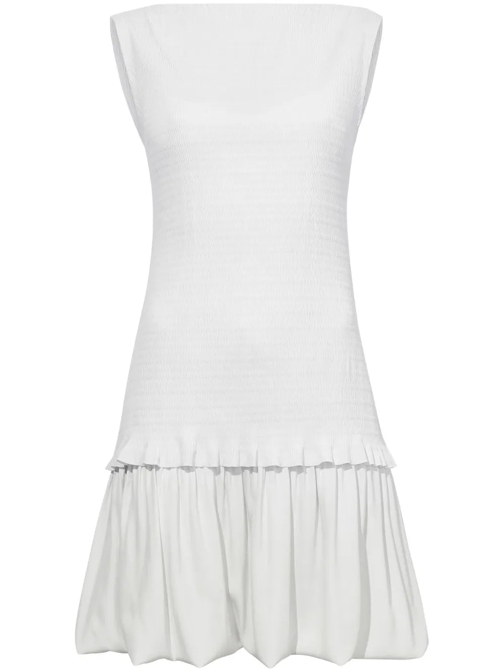 Layered Seersucker Mini Dress