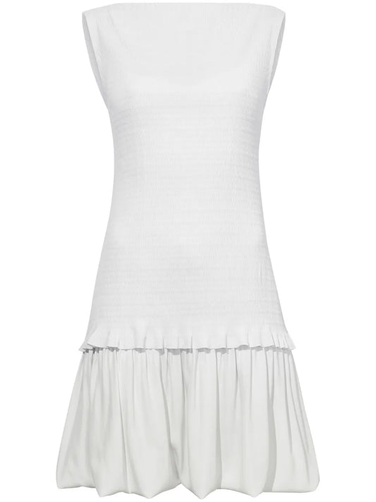 Layered Seersucker Mini Dress