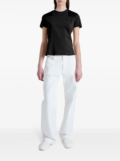 Patchwork-Detailing Cotton-Blend T-Shirt