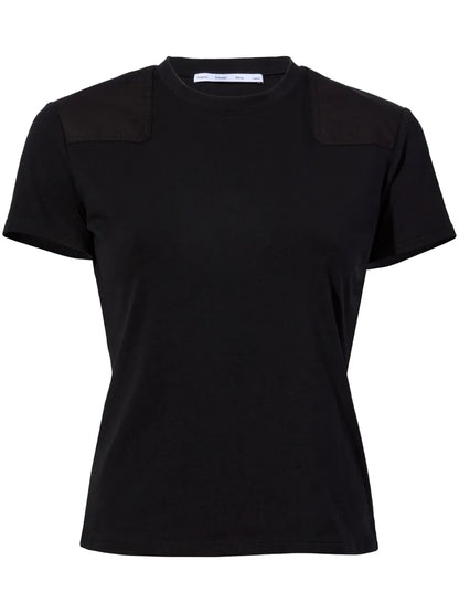 Patchwork-Detailing Cotton-Blend T-Shirt